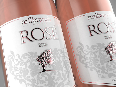 Rosé Wine bottle packaging rose wine