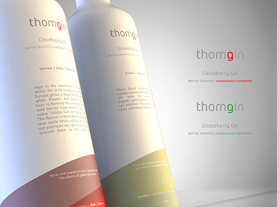 Thomgin label packaging spirits