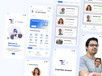 Temu Expert App IT Consulting animation app design logo ui ux