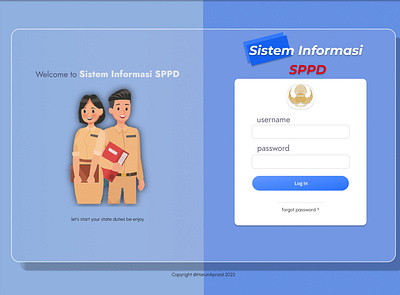 Page Autentication login SPPD animation app branding design logo ui