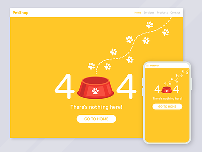 404 page for a dog-walking, app and website design ui ux vector