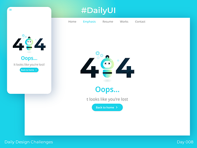 #DailyUI - #008 - 404 Page