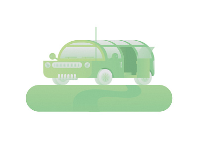 Car car gradient grain illustration vector