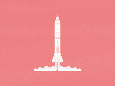 Red Rocket illustration minimalism red rocket ussr vector