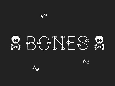 Bones letters abc bones font letter skeleton typeface typo typography