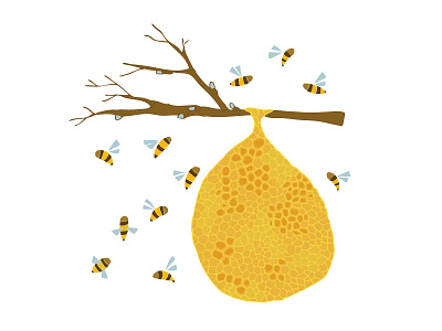 Bees bee bees hive honey illustration nature outdoors swarm