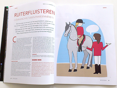 Magazine illustrations Bit communication equestrian horse horses illustration magazine print riders