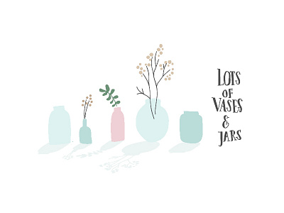 Vases & Jars decorating design home house illustration interior jar moodboard plants vase