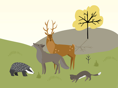 New animals animation app deer forecast hand drawn illustration ios iphone nature vector weather wild weather