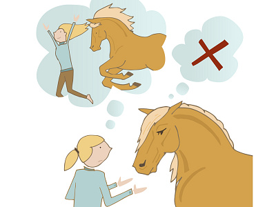 Motivating your horse dreams goals handdrawn horse illustration inspiration lessons motivation