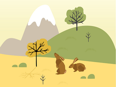 Wild Weather - new landscapes handdrawn hills illustraiton illustrated mountain nature outdoors spring sunny vector wild woods