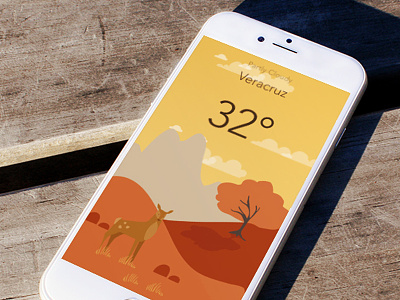 Wild Weather - new landscapes app deer illustration inspiration ios iphone mountains nature rain summer weather wild