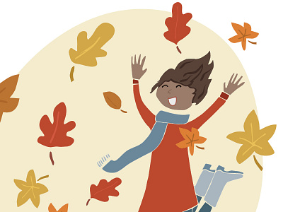 Getting ready for fall autumn editorial fall handdrawn happy illustration illustrator leaves magazine nature vector