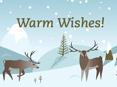 Warm Wishes! christmas december festive gradient illustration merry snow vector winter xmas