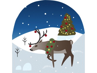 Wild Christmas - 4 animated christmas december gif holidays illustration iphone sticker winter xmas