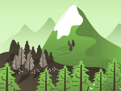 Green hills app design green illustration landscape mountains nature outdoors trees vector