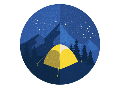a night in the forest IV adventure camping design icon illustrated illustration inspiration nature night outdoors vector