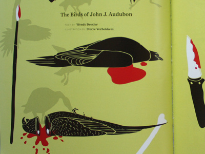 The Birds of John J. Audubon birds blood graphic hand drawn illustration illustrations paint silhouets