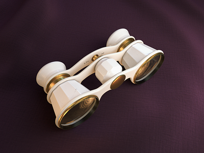 USSR binoculars arnold binoculars digital dribbble illustration photoreal product render shot