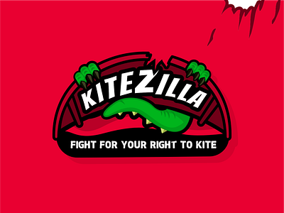 KiteZilla Logo branding design illustration kiteboarding kitesurfing logo vector