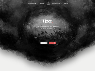 War Museum style and feel exploration animated design exploration exposition grim museum poetry war webdesign