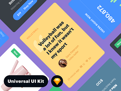 Universal UI Kit dashboard ecommerce interface magazine popups shop sketch template ui ui kit web design widgets