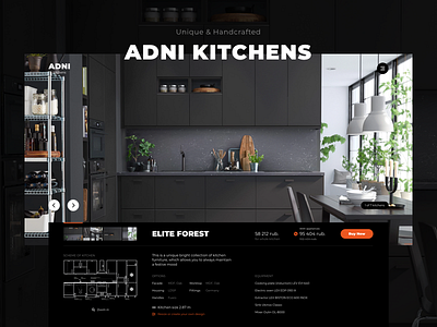 ADNI Kitchens clean ecommerce interface kitchens modern sketch template ui ux web design