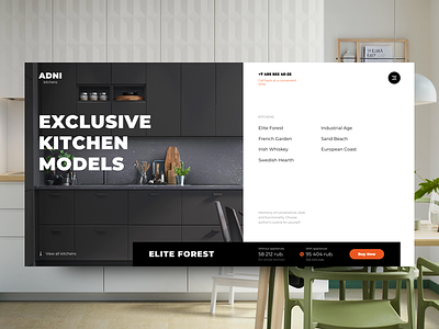 ADNI Kitchens clean ecommerce interface kitchens modern sketch template ui ux web design