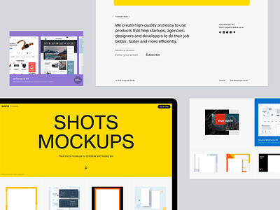 Free Shots Mockups for Dribbble and Instagram adobe xd design figma illustration interface sketch template ui ui kit ux web design