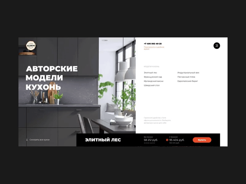 Aldeni Kitchens design interface ui ux web design webdesign