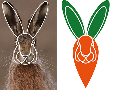 hare branding design logo minimal vector