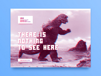 Daily UI Challenge #008 — 404 PAGE 008 404 challenge daily dailyui godzilla site ui ux