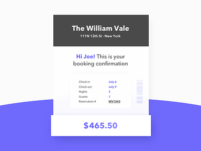 Daily UI Challenge #017 — Email Receipt 017 challenge daily dailyui email receipt ui web