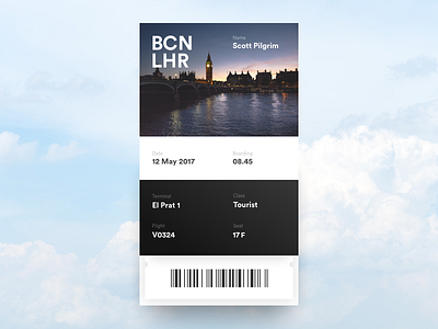 Daily UI Challenge #024 — Boarding Pass