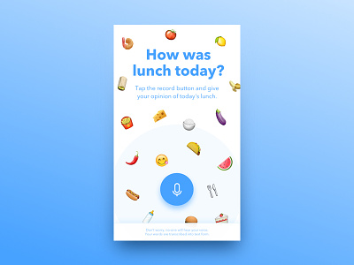 How was lunch today? emoji recorder ui ux voice web