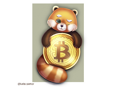 red panda Effy art bitcoin brandcharacter branding character design graphic design illustration panda