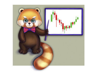 Red panda Effy art bitcoin brandcharacter branding character design graphic design illustration