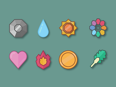 Pokemon Badges badges illustrator nostalgia pokemon