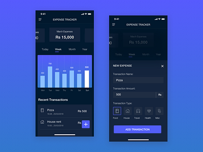 Expense Tracker App for IphoneX