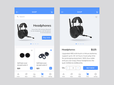 Headphone App appdesign iphone8 sketch ui