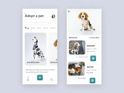 Adopt a pet 100 daily ui 100 day project design iphonex photoshop sketch ui ux