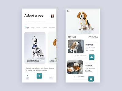 Adopt a pet 100 daily ui 100 day project design iphonex photoshop sketch ui ux