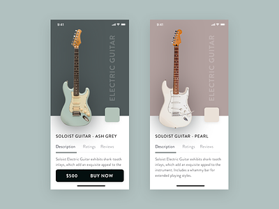 Electric Guitar 100 daily ui 100 day project design iphonex photoshop sketch ui