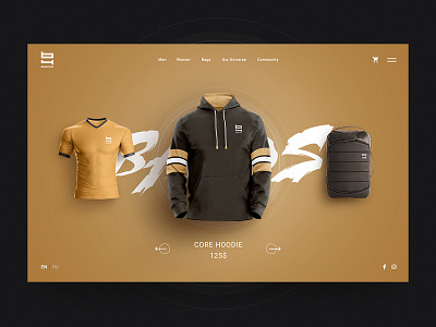 Dribbble concept dark design desktop interface site typography ui ux web website