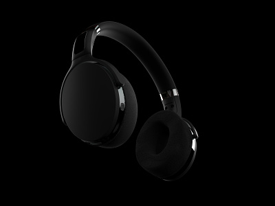 Sennheiser Headphones 3d audio black chill elegant headphones music render sennheiser stye