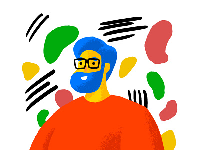 It's Me! - 2D Concept Version colors design fun glasses illustration man me menu paint pesron photoshop