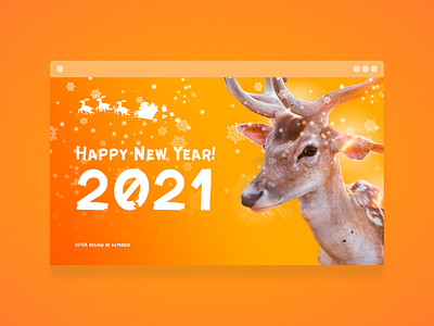Happy New Year 2021 2021 christmas deer happy new year new year reindeer santa claus santaclaus