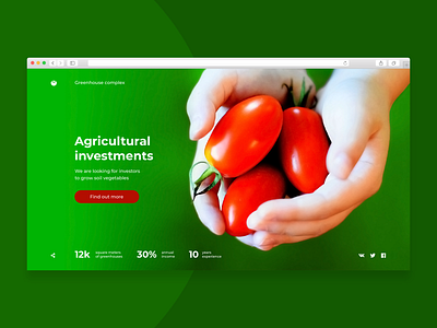 Agricultural investments hand investment tomato