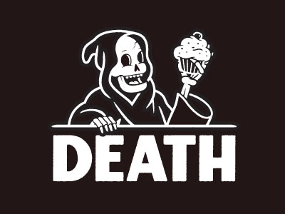 Death death illustration skull typography vector