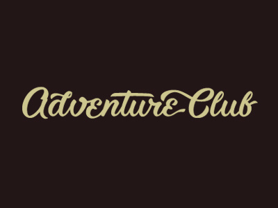 Adventure Club lettering script